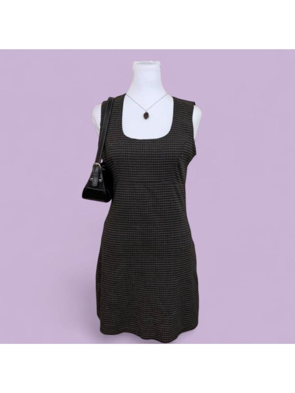 90s plaid academia grunge mini dress